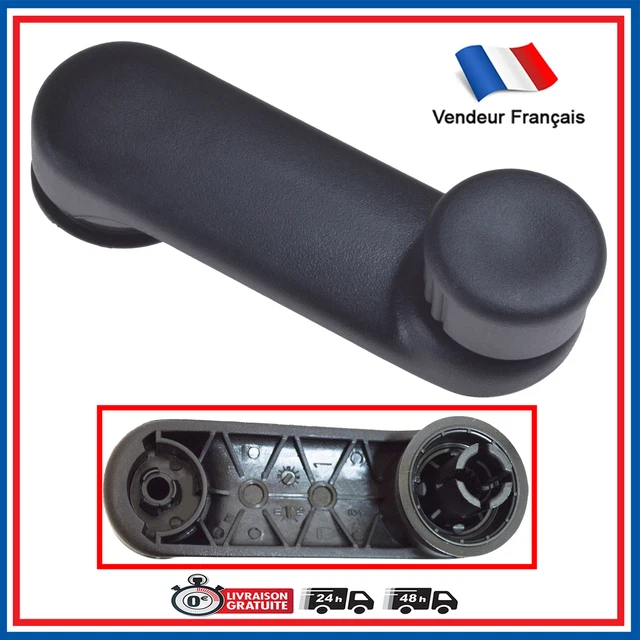 Partsline LOT DE 2 POIGNÉE MANIVELLE LÈVE DE VITRE MANUEL AV. OU ARR. G. OU D. POUR LOGAN SANDERO MOVANO VIVARO MASTER 2 T - Auto Partsline LOT DE 2 POIGNÉE MANIVELLE LÈVE DE VITRE MANUEL AV. OU ARR. G. OU D. POUR LOGAN SANDERO MOVANO VIVARO MASTER 2 T - Auto