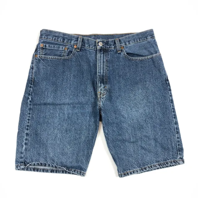 Levis Shorts Mens 36 Blue Denim 505 Dad Jeans Jorts Casual Relaxed