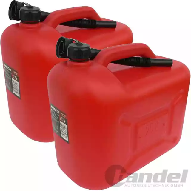 2x Jerrycan 20L Bidon Avec Dispositif Verseur Carburant Diesel Bidon