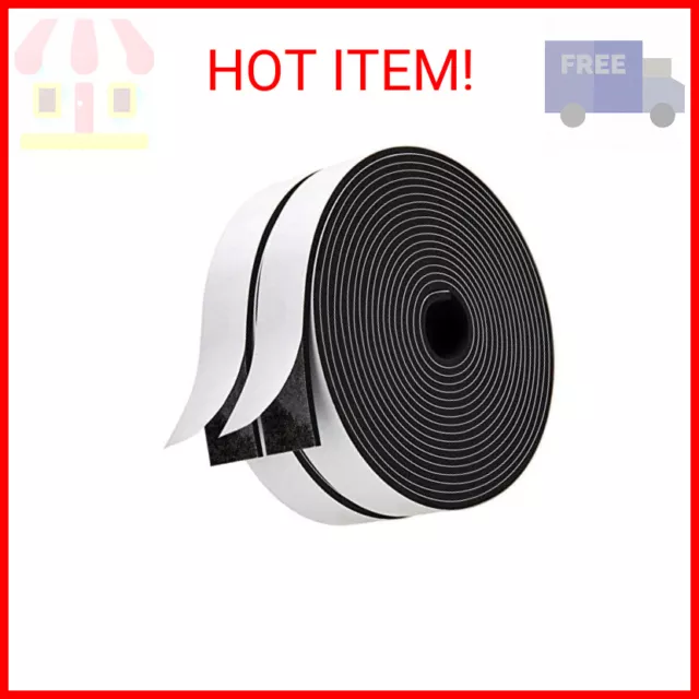 Foam Strips with Adhesive-2 Rolls, 1 Inch Wide X 1/8 Inch Thick,Neoprene Weather