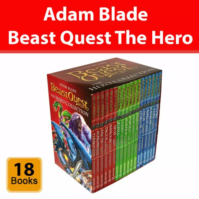 Beast Quest The Hero Collection 18 Books Collection Box Set Series 1, 2, 3 Pack