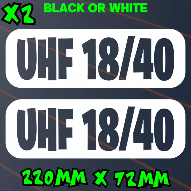 UHF 18/40 X2 Sticker Australia Car Decal Caravan Boat Radio For Jayco 4x4 Vinyl