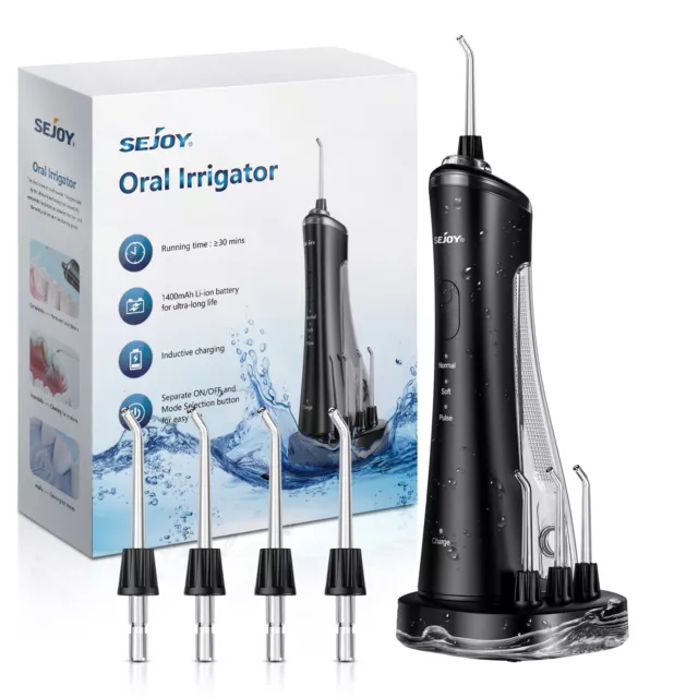 SEJOY Munddusche Mit Kabellos Induktiver Ladestation Zahnreinigung Water Flosser