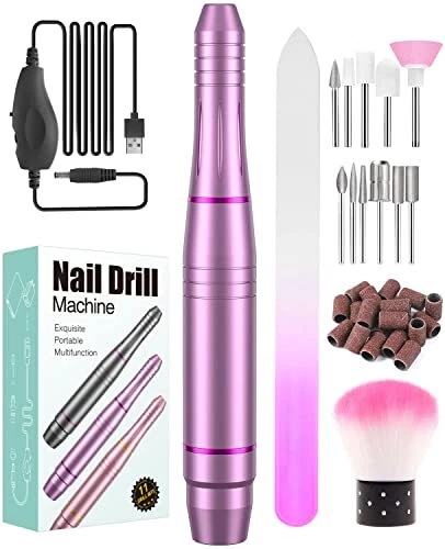 Ponceuse pour Ongles Professionnelle 11 en 1 Lime a Ongle Electrique Silencie...