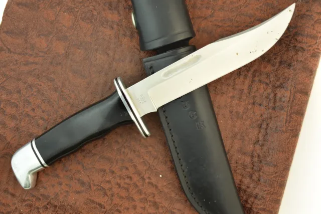Buck Usa 1972-1986 Slick Black 119 Hunting Skinning Fixed Blade Knife (14833)