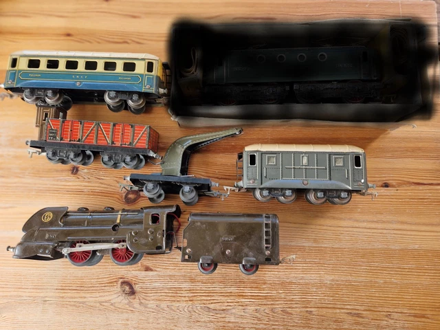 LR LE RAPIDE coffret train mécanique wagons SNCF rails Agrafes Clé Testé Ok 🔵 EUR 119,00 - FR