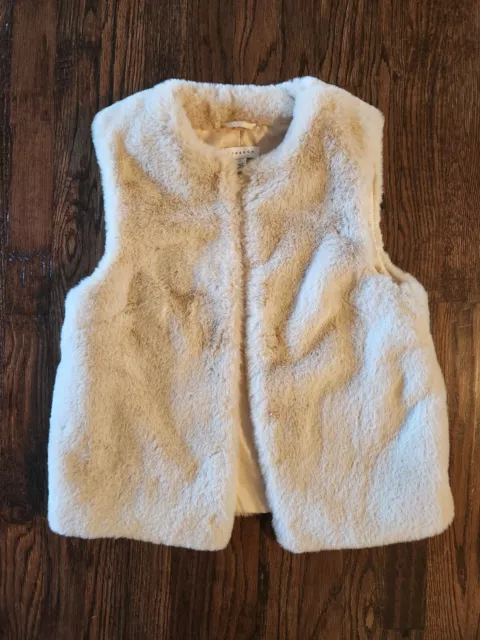 Topshop Women’s Faux Fur vest size 2