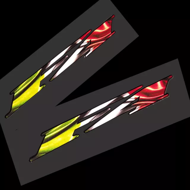 MV Agusta F4 REFLECTIVE decals graphics Italian flag design x 2 pieces.