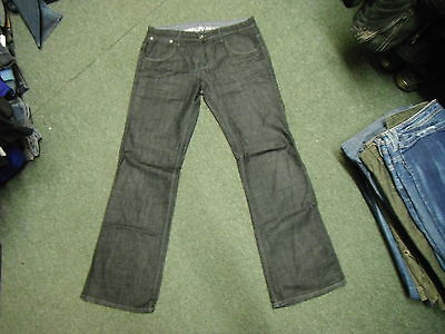 RIVER ISLAND CLINT Jeans a vita 34 " gamba 33 " NERO SBIADITO Jeans da donna