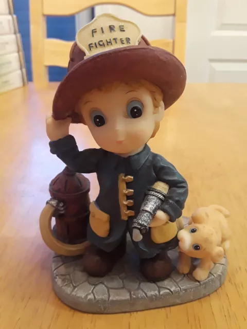 Montefiori Collection | FIREFIGHTER with PUPPY 2000 signed RT Rare