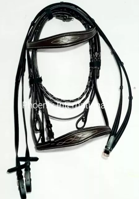 Anatomic English Leather Bridle Padded,Fancy Stitched  Nb,Crown , Bb , Web Reins