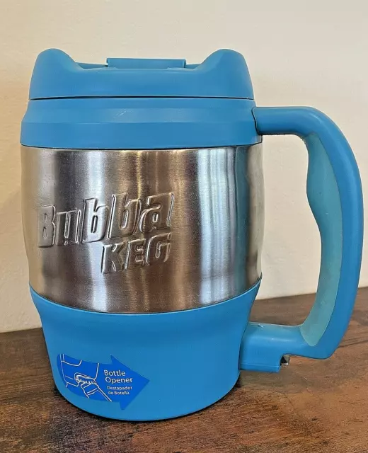 52oz Bubba KEG Insulated Travel Mug Hot Cold Aqua Blue and Stainless Steel BIG!