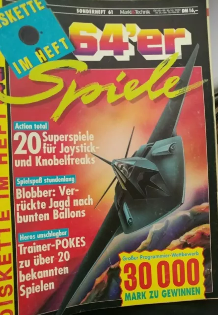 64er Sonderheft 61 "Spiele" (Magazin) C 64 Commodore C64 HEFT + DISKETTE
