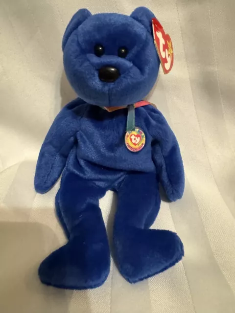 Ty Beanie Baby - CLUBBY The Bear DOB July 7, 1998 With Tag