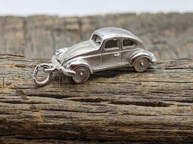 Vintage Sterling Silver 3D Volkswagen VW Beetle Bug Car Charm