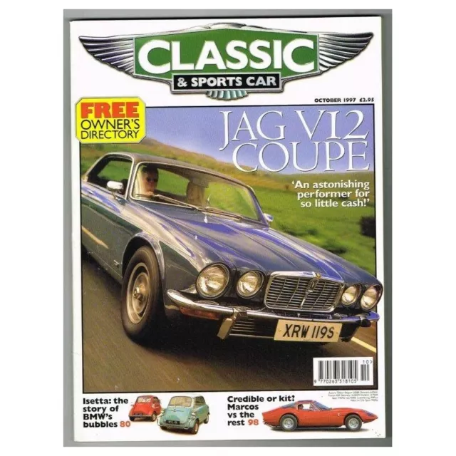 Classic & Sports Car Magazine June 1998 mbox1095 Jag V12 Coupe