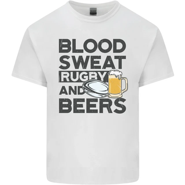 Blood Sweat Rugby and Beers Funny Mens Cotton T-Shirt Tee Top
