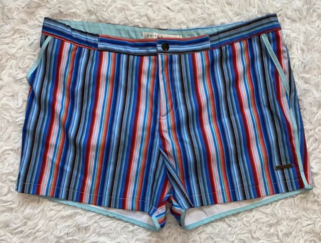 Parke & Ronen Swim Shorts Trucks Mens 34 Colorful Stripes