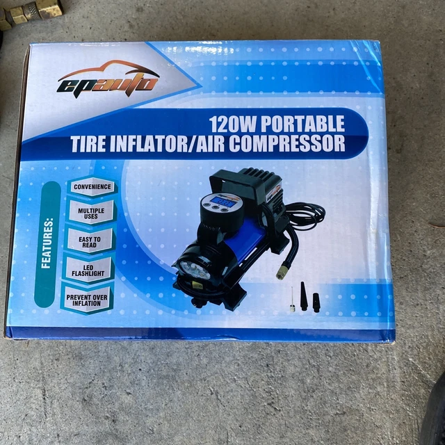 EPAuto 12V DC Portable Air Compressor Pump, Digital Tire Inflator NEW Free Ship