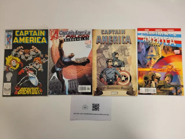 4 Captain America Marvel Comic Books #340 7 1 1 Falcon 65th Anniversary 78 TJ6