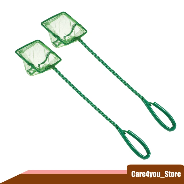 2Pcs Aquarium Fish Net Fish Tank Accessories Small Fish Fine Net Green 3''