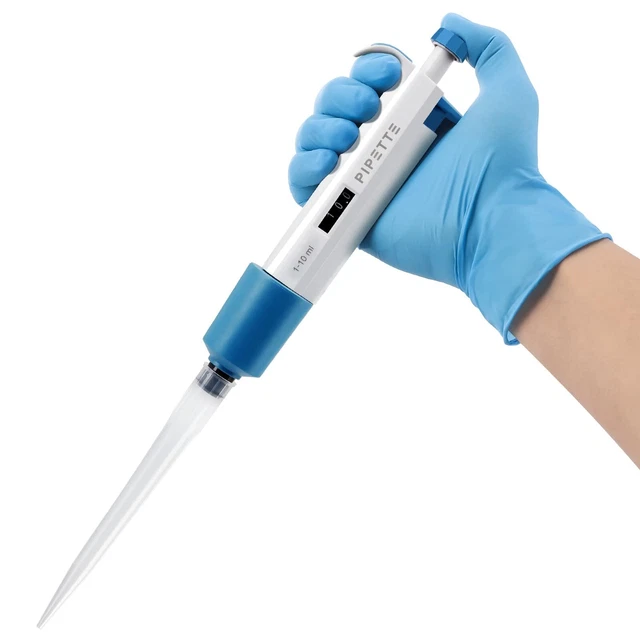 1-10ml Micropipette - Four E's Scientific 10ml Single-Channel Pipette High