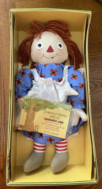 Dakin Raggedy Ann Doll & The Magic Pebble MIB w COA Ltd. Ed. P416