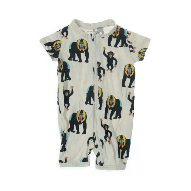 Lindex Baby, Strampler, Größe: 56, Beige/Mehrfarbig, Baumwolle, Sonstiges