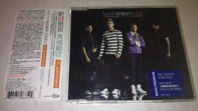 Backstreet Boys 2007 Inconsolable Taiwan OBI Limited 5 Track Enhanced CD Single