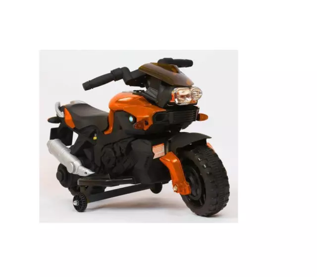 Nuova Moto Motocicletta Elettrica Per Bambini 6V Kid Go Sprint Arancione