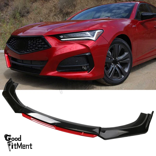For Acura TLX 2015-2017 Car Front Bumper Lip Chin Spoiler Splitter Black&Red PP