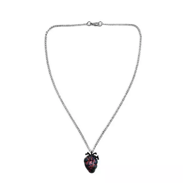 Anatomique Collier Coeur 1 " Bloody Rouge Noir Pendentif Gothique Halloween Fun 2