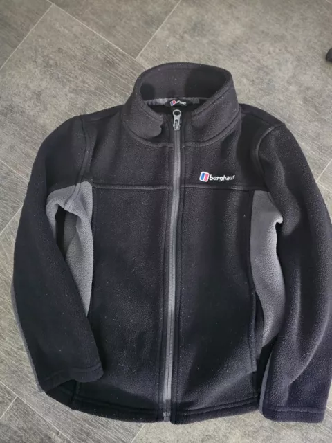 Berghaus THICK ZIP UP FLEECE JACKET BLACK/GREY AGE 5-6