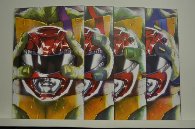 Power Rangers Teenage Mutant Ninja Turtles #1 Helmet Variant Set of 4! Boom