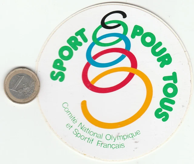 Autocollant Vintage Vittel – Fournisseur Officiel Du Comité Olympique, Sticker Rétro