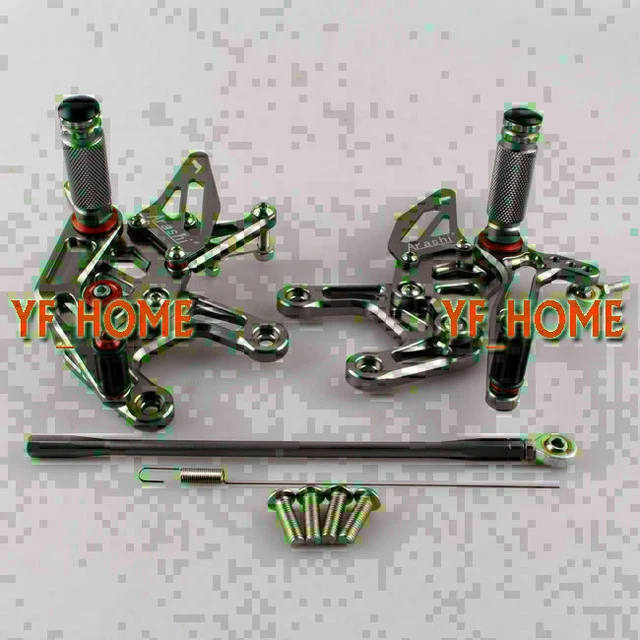Piedini rearset moto CNC set posteriore adatti Kawasaki Ninja ZX10R 2015 grigio
