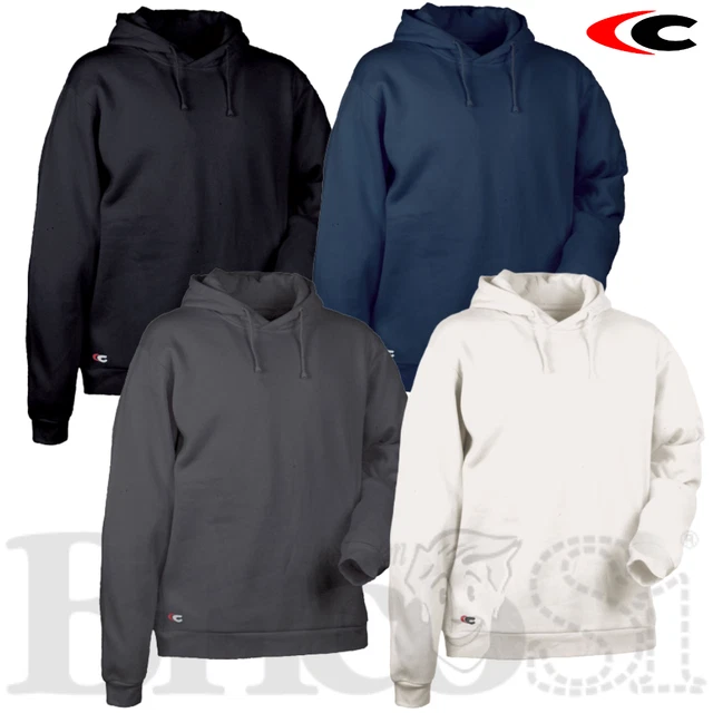 Felpa Maglia Uomo con Cappuccio da lavoro Cofra Beirut senza Zip Tinta Unita