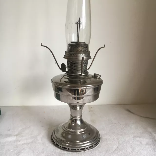 Vintage Aladdin Model 12 Chrome Oil Lamp