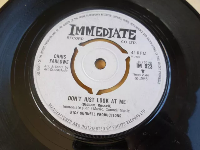 Chris Farlowe Dont Just Look At Me Immediate IM023 Soul Northern Motown