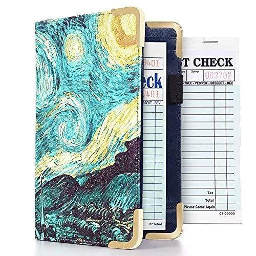 Cobak Server Book - Waitress Book Organizer With Zipper Pouch For Restaurant Wai