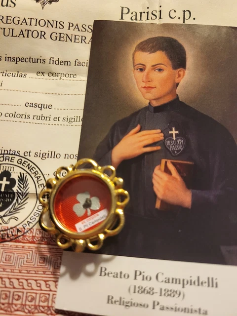 reliquia Pío Campidelli Pasionista reliquia Pío Campidelli Pasionista