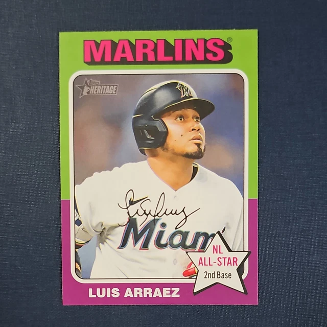 2024 TOPPS HERITAGE Mini Image Variation Luis Arraez Miami Marlins SP