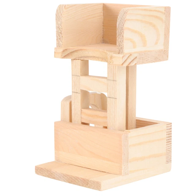Casetta Per Uccelli In Legno Naturale - Capanna Con Trespaio E Base Robusta Per Piccoli Uccelli - Voliera Da Giardino