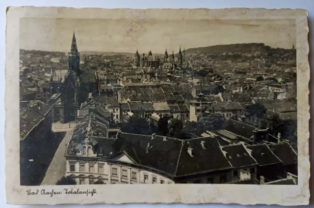 1936 Vintage Postcard German Deutsches Reich Aerial City View Posted Postcard