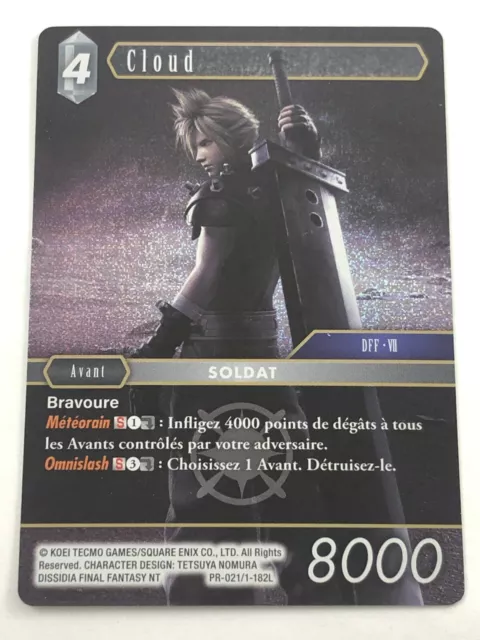 Carte Final Fantasy - FFTCG - Cloud - Foil / Promo - PR-021/1-182L - FR - Neuf