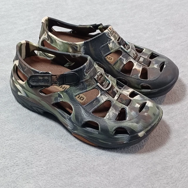 Shimano Evair Marine Fishing Shoe Water Clogs Camo Mens Size 6 Womens Size 8