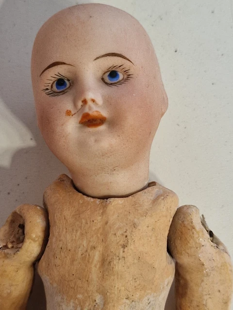 Poupée Ancienne Roullet En Porcelaine 50cm - Circa 1860 - Mécanisme à Clé