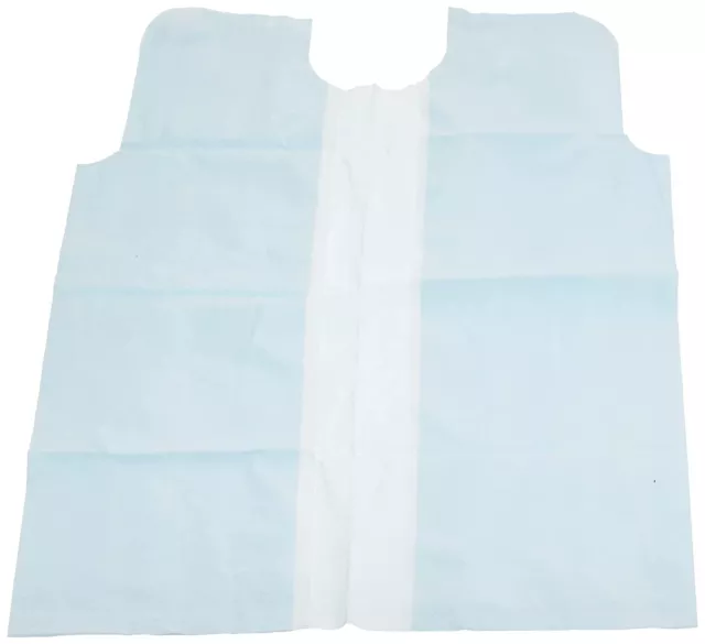 *50-Pieces* TIDI Avalon Standard Exam Gown Tissue/Poly/Tissue 30" x 42" Blue 813