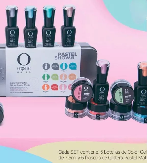 Pastel Show Color Gel Kit Con 6 colores    pequeños de 7.5 ml. ea SET#2