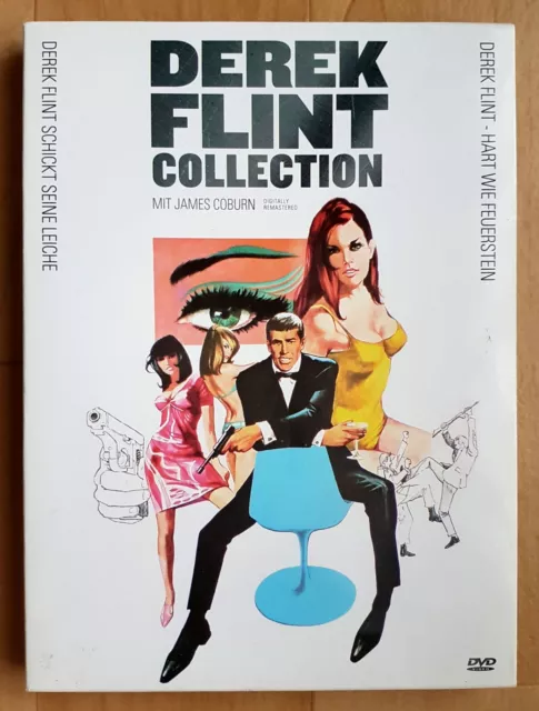 DEREK FLINT COLLECTION - 2 DVD Set - James Coburn - Deutsch, Englisch - RAR OOP!